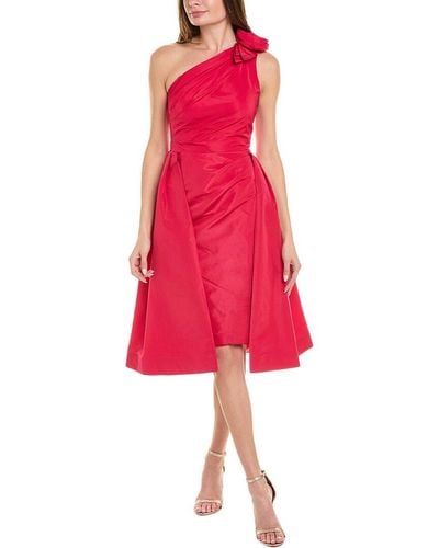 Teri Jon Taffeta Cocktail Dress - Red