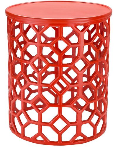 Surya Hale Accent Table - Red