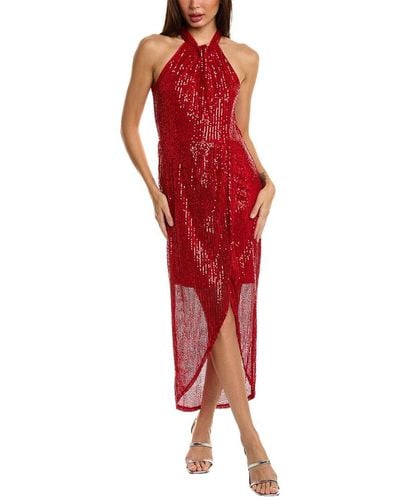 Julia Jordan Sequin Midi Dress - Red