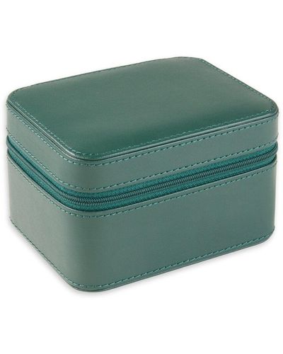 Bey-berk Genuine Leather 2-Watch Storage Case - Green
