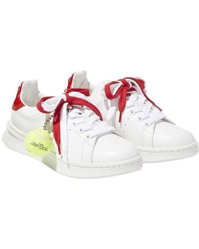 Marc Jacobs The Tennis Shoe Leather Sneaker - White