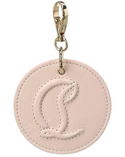 Christian Louboutin Cl Logo Leather Bag Charm - Pink