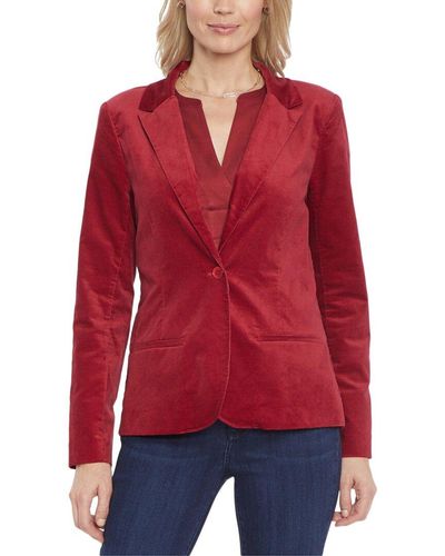 NYDJ Velvet Blazer - Red