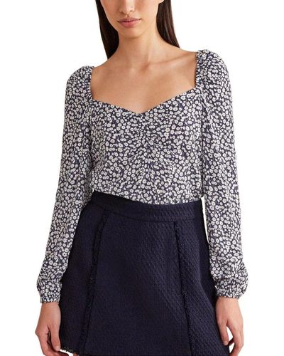 Boden Sweetheart Printed Top - Blue