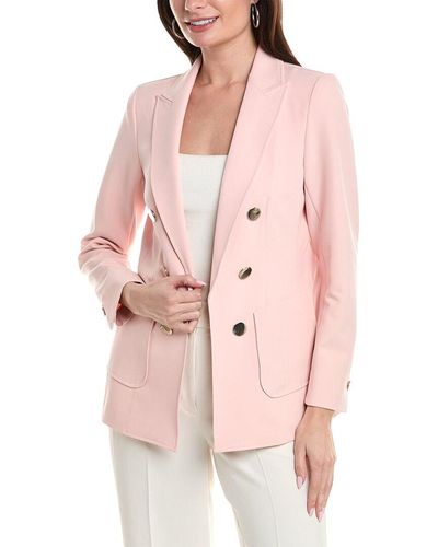 Anne Klein Faux Double-breasted Jacket - Pink