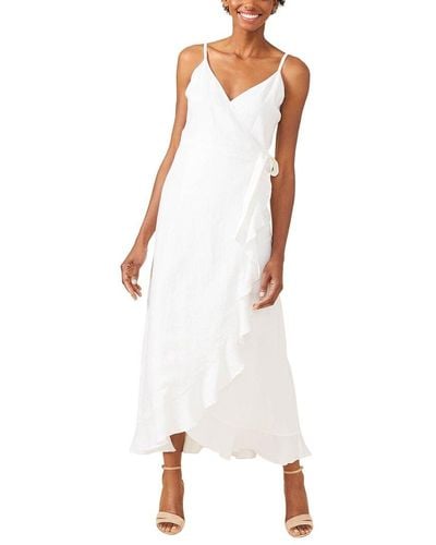 J.McLaughlin Emilia Linen Midi Dress - White