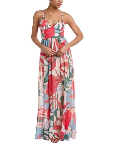 PATBO Bustier Maxi Dress - Red