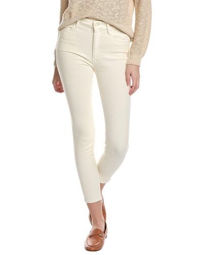 Mother Denim High-waist Looker Ankle Antique White Skinny Jean - Natural