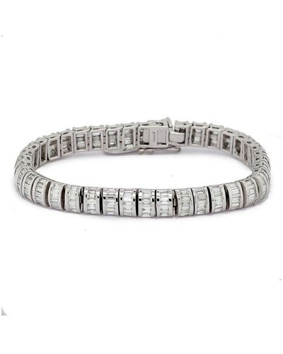 Diana M. Jewels Fine Jewelry 18k White Gold 8.41 Ct. Tw. Diamond Bar Bracelet