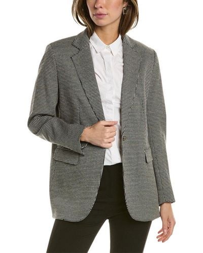 Anne Klein Notch Collar Jacket - Gray
