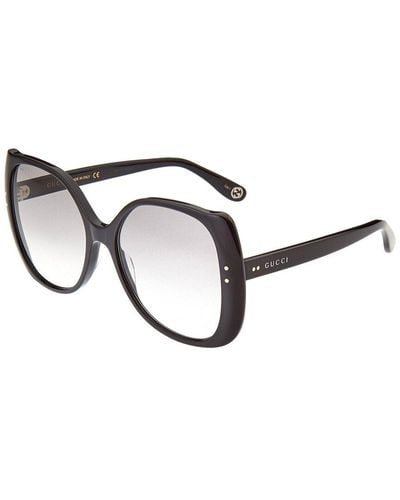 Gucci GG0472S Women's Rectangle Sunglasses - Black