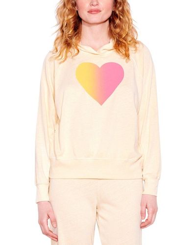 Sundry Ombre Heart Sweatshirt - White