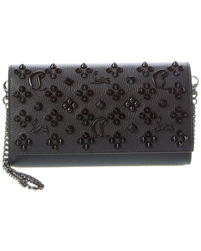 Christian Louboutin Paloma Leather Wallet On Chain - Black