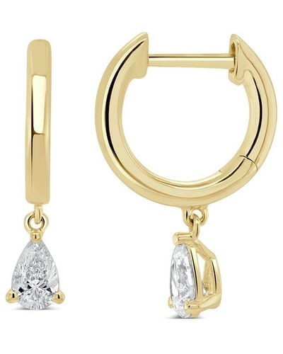 Sabrina Designs 14k 0.47 Ct. Tw. Diamond Drop Huggie Earrings - Metallic