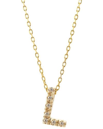 Monary 14k 0.03 Ct. Tw. Diamond Necklace - Metallic