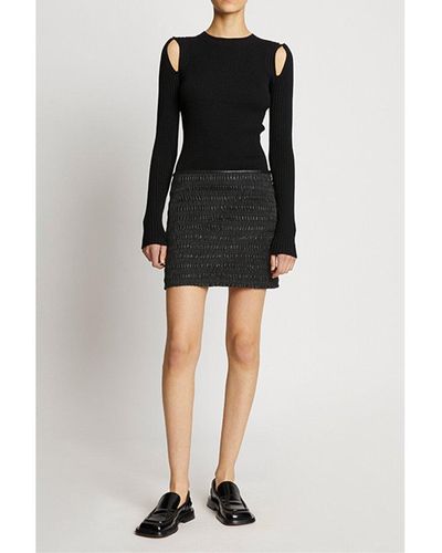 Proenza Schouler Smocked Mini Skirt - Black