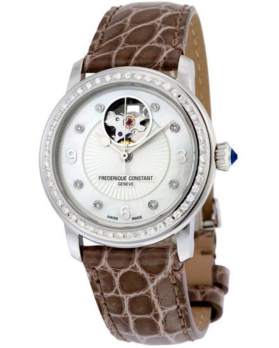 Frederique Constant Heart Beat Diamond Watch - Gray