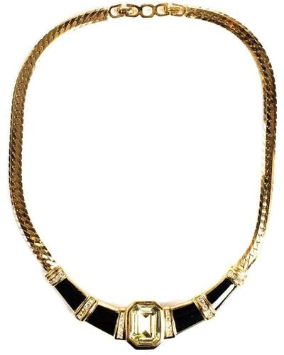 Dior Dior 18K Plated Citrine Necklace (Authentic Pre-Owned) - Metallic