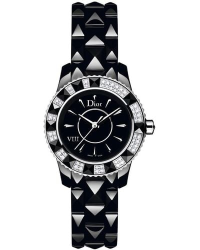 Dior Women's Dior Viii Ceramic Diamond Watch - Black