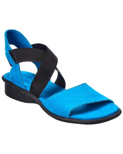 Arche Satia Leather Sandal - Blue