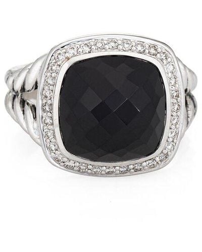 David Yurman Albion 0.22 Ct. Tw. Diamond & Onyx Ring (Authentic Pre- Owned) - Black
