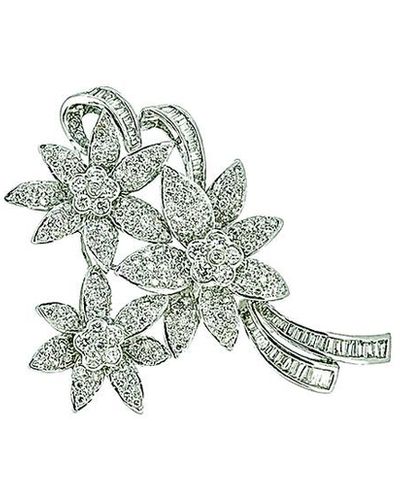 Arthur Marder Fine Jewelry 18k 5.50 Ct. Tw. Diamond Floral Brooch - Multicolor