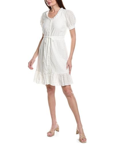 Nanette Lepore Mila Eyelet Mini Dress - White