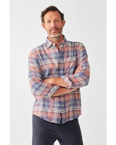 Faherty The Movement Flannel Shirt - White