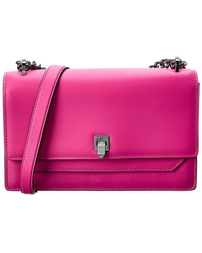 Valextra Spritz Medium Leather Shoulder Bag - Pink