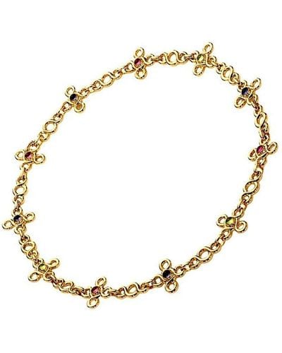 Chanel 18K Gemstone Choker Necklace (Authentic Pre-Owned) - Metallic