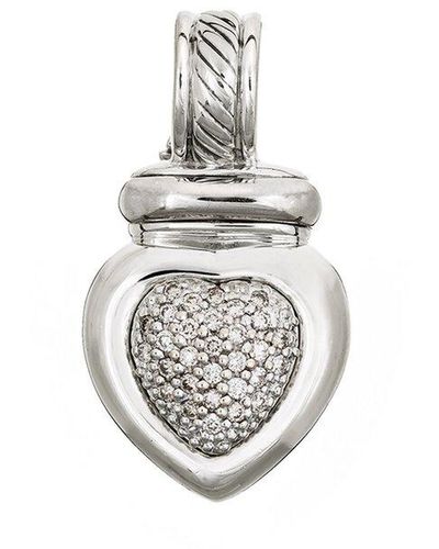 David Yurman Cable 0.30 Ct. Tw. Diamond Heart Pendant (Authentic Pre- Owned) - White
