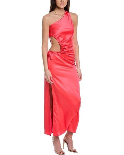 Line & Dot Della Cut Out Dress - Red