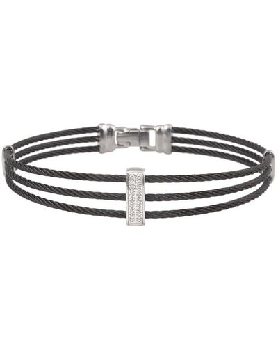 Alor 14k Diamond Cable Bracelet - Metallic