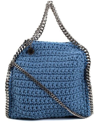 Stella McCartney Cotton Crochet Mini Falabella Tote (Authentic Pre-Owned) - Blue