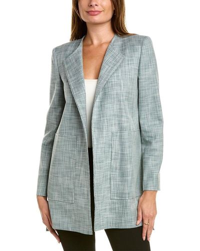 Lafayette 148 New York Rowena Silk-blend Jacket - Blue