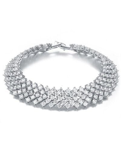 Genevive Jewelry Silver Cz Bracelet - Metallic