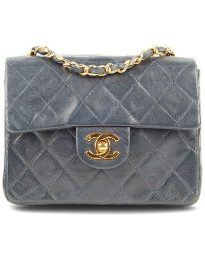 Chanel Lambskin Leather Classic Single Flap Ghw Bag (Authentic Pre-Owned) - Grey