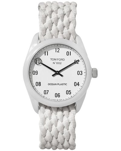 Tom Ford Unisex 002 Ocean Plastic Watch - Gray