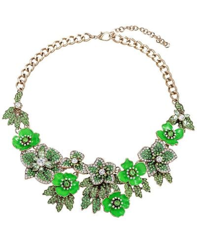 Eye Candy LA Luxe Collection Crystal Charlotte Statement Necklace - Green