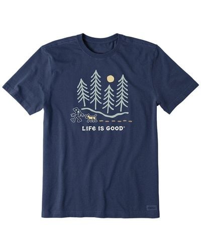 Life Is Good. Crusher-Lite T-Shirt - Blue