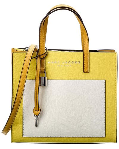Marc Jacobs Grind Mini Leather Tote - Yellow
