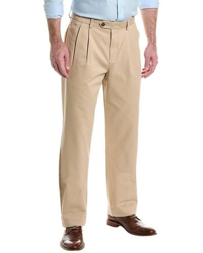 Brooks Brothers Pleated Chino - Natural