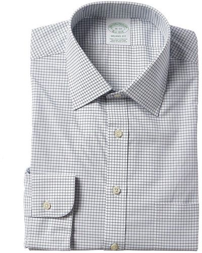 Brooks Brothers Milano Fit Dress Shirt - Gray