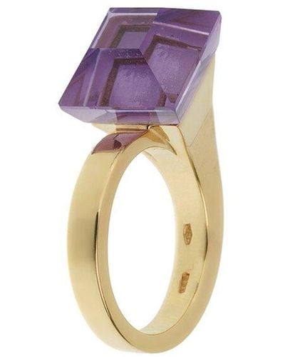 Gucci 18K Amethyst Cocktail Ring (Authentic Pre-Owned) - Pink