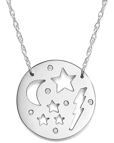 Jane Basch Celestial Collection 14k Diamond Necklace - White
