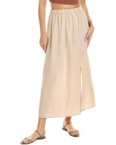Bella Dahl High Waist Linen Maxi Skirt - Natural