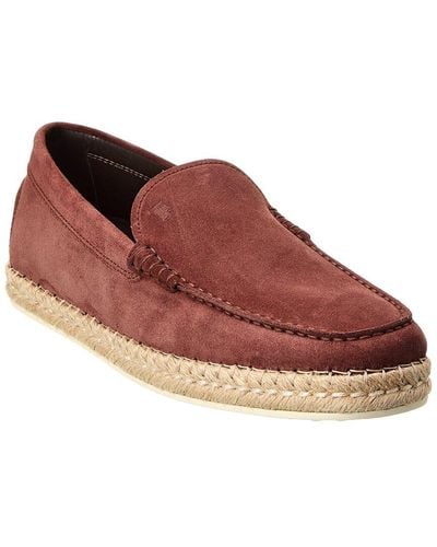 Tod's Suede Moccasin - Red