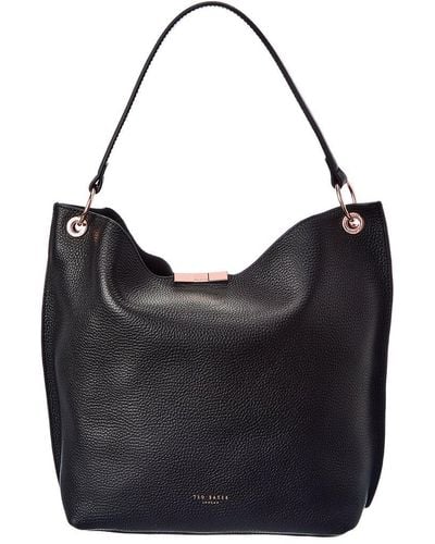 Ted Baker Candiee Leather Hobo Bag - Black