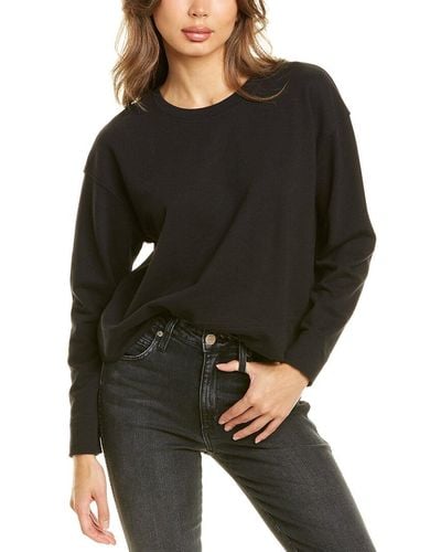 James Perse Relaxed Cropped Pullover - Black