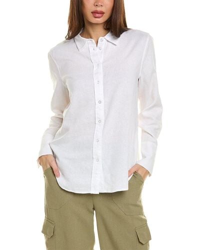Ellen Tracy Linen-blend Shirt - White